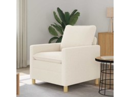 Vidaxl Sofá Creme 76 X 81 X 87,5 Cm Tecido