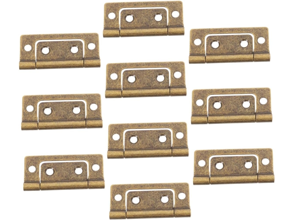 Conjunto De 10 Dobradiças Embutidas Para Portas Armários, Reforçadas