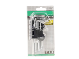 Conjunto De Chaves Allen Estrela L 9pcs Ferramentas Manuais Seguras Padrão Universal