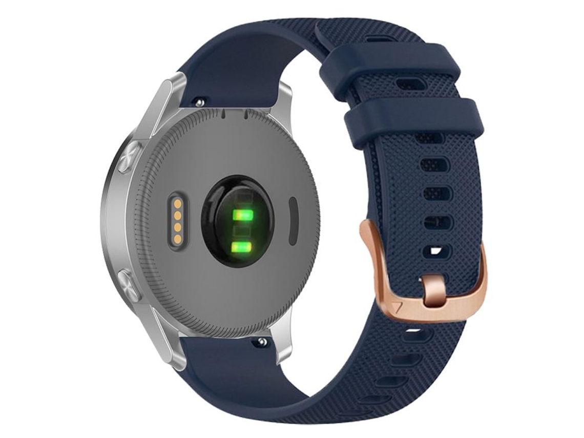 Bracelete para Garmin Silicone com Fivela de Aço Rosé Azul Meia noite XIAOMOYU (20mm)