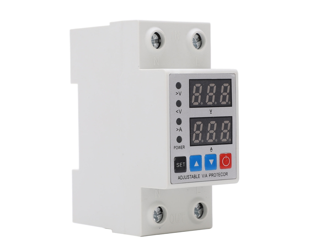 Dispositivo de proteção contra sobrecarga e baixa tensão digital, auto reset, 240v-300v, 40a S/MARCA