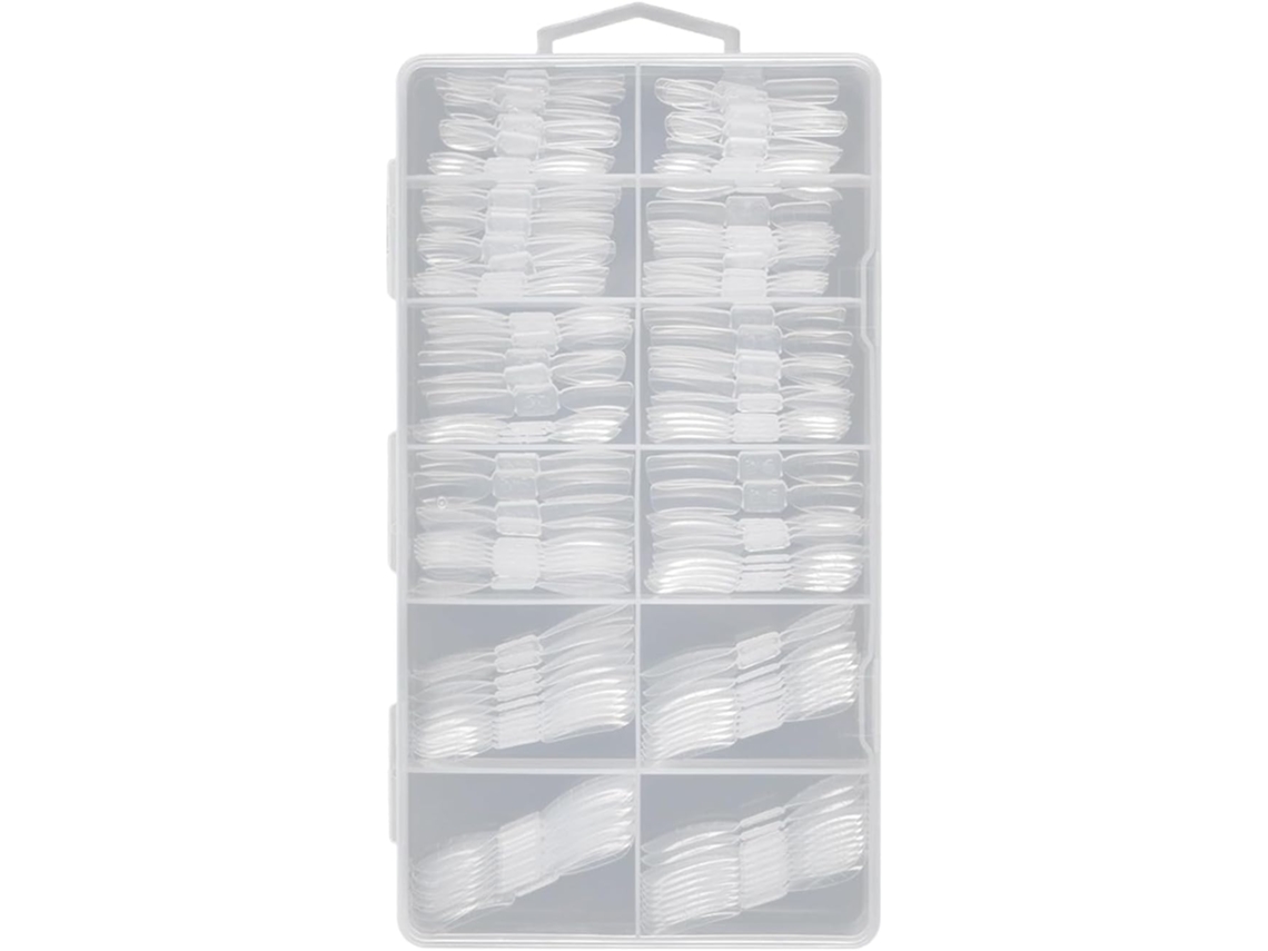 120 Moldes De Unhas De Gel Transparentes Com Pontas