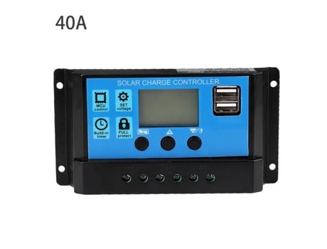 Controlador de Carga Solar Automático Pwm 60A 50A 40A 30A 20A 10A 12V 24V Regulador de Painel 123679 ATYHAO