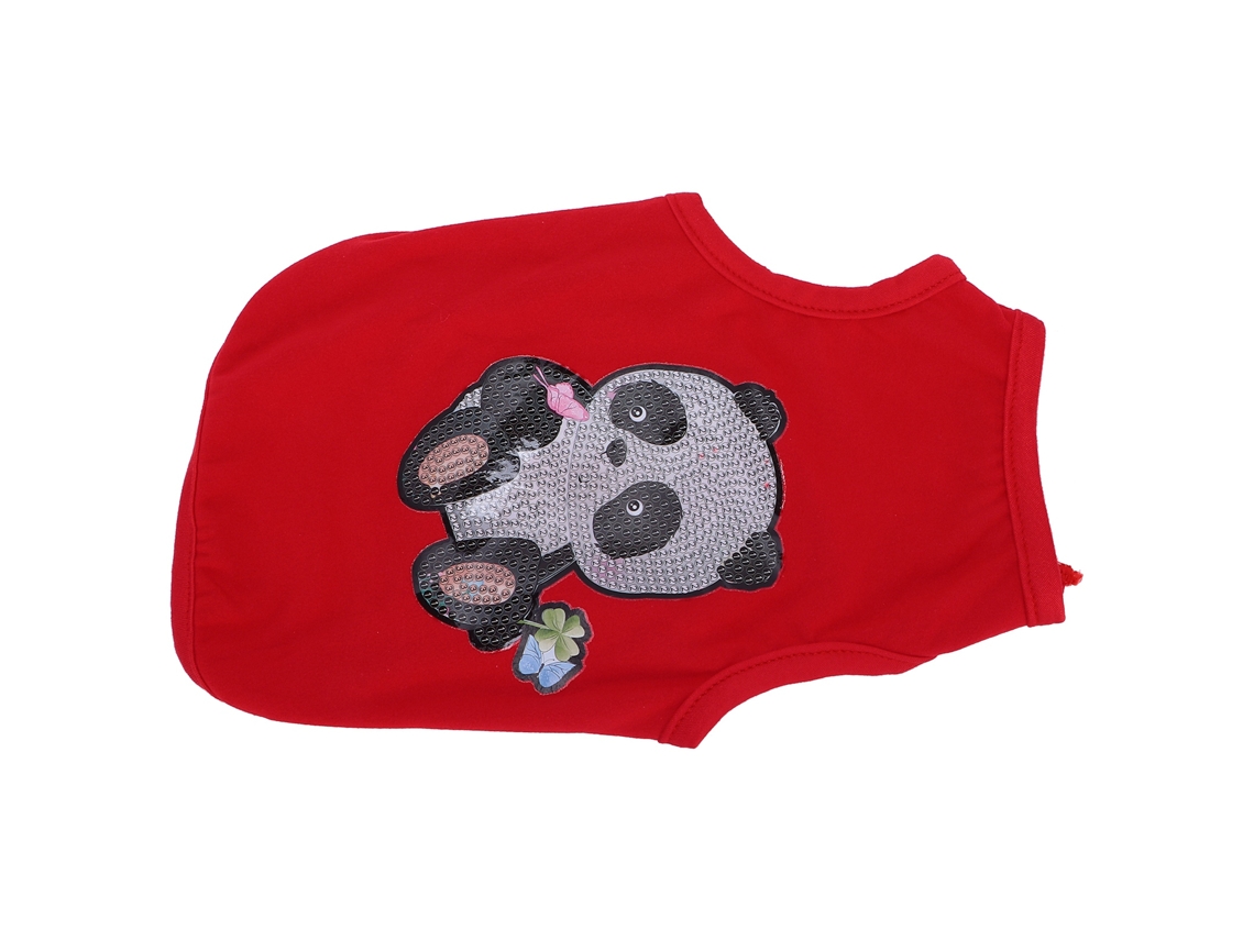 Camiseta Para Cães Com Pedras Strass Impressas Suave E Transpirable Jaqueta Para Cães E Gatos (vermelho L)
