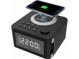 Lurelia Rádio Despertador Bluetooth Com Carregador Sem Fios, Rádio Fm