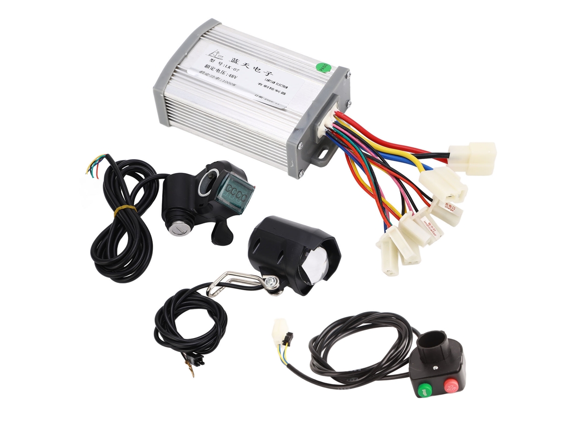 Rebe-kit De Conversão Para Bicicleta Elétrica 48v 1000w Com Controlador, Manopla De Aceleração E Interruptor De Farol