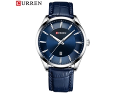 (5) Relógio Masculino Com Pulseira Redonda De Couro, À Prova D'água, Com Calendário