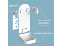 Suporte Para Escova De Dentes Elétrica Branca Com Adesivo Reforçado (2 Unidades), Suporte Para Escova De Dentes Elétrica, Suporte Para Escova De