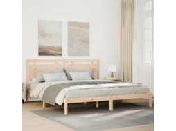 Vidaxl Cama Extra Longa Sem Colchão 200x220 Cm Madeira Maciça