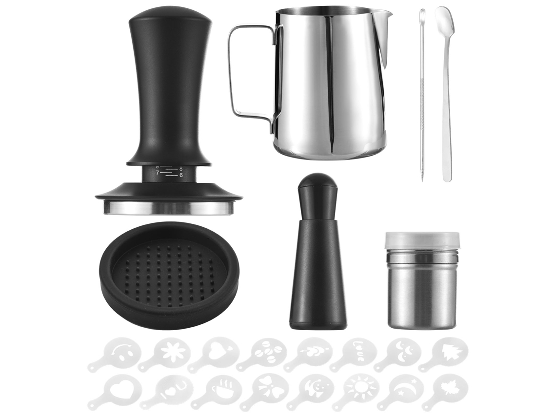 Laxiscreed Jarra Profissional Para Latte Art Em Aço Inoxidável 304, 350 Ml Com Acessórios