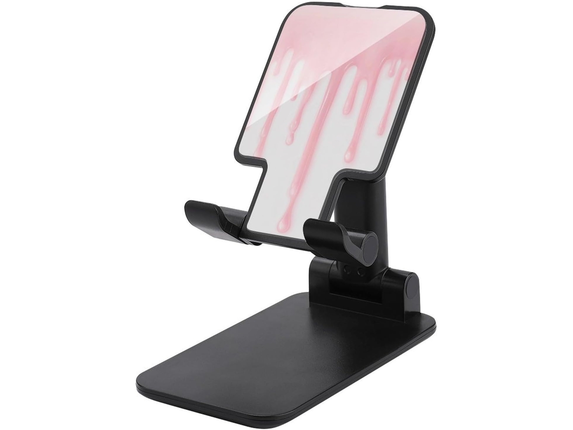 Suporte Dobrável E Ajustável Para Celular Na Cor Chocolate Rosa, Ideal Para Escritório