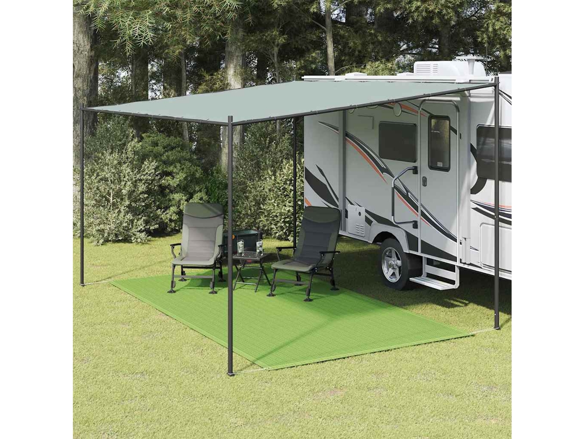 Vidaxl Tapete De Campismo Para Tenda 250x350 Cm Pead Verde-claro
