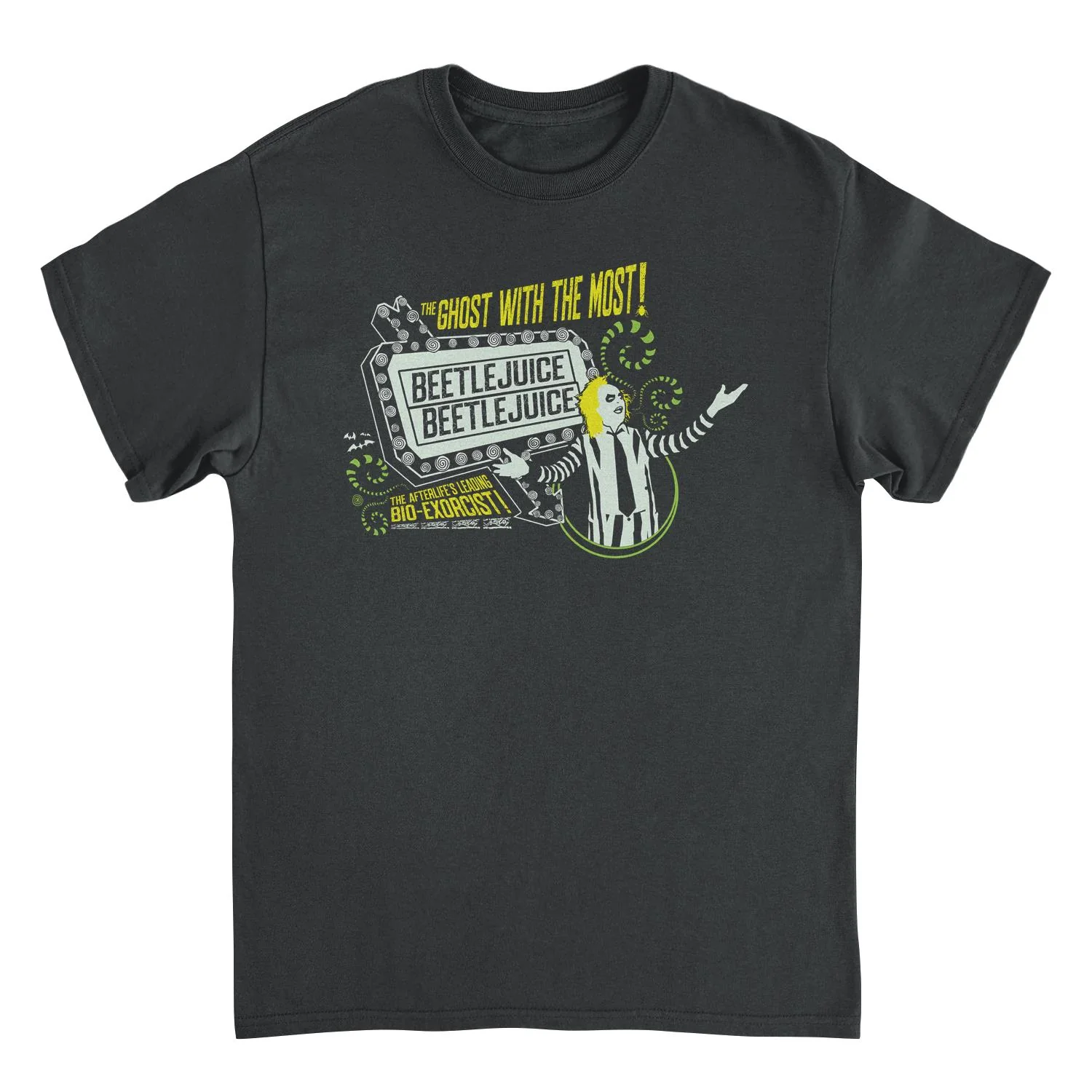 Unisex Adult T-shirt Rockinstone Beetlejuice The Ghost With The Most Blacksizel
