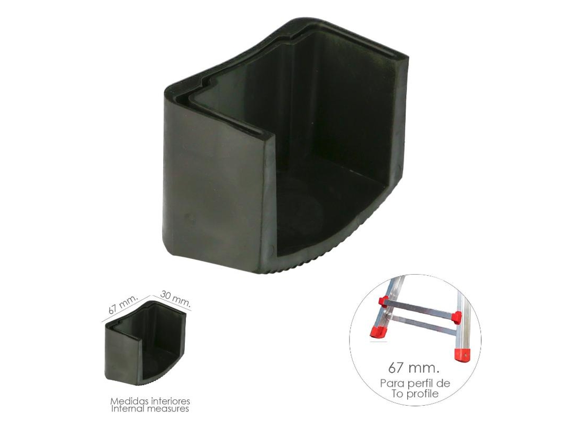 End Cap Escada Telescópica Perfil 67 mm Seção Externa. Versão 2019 ORYX