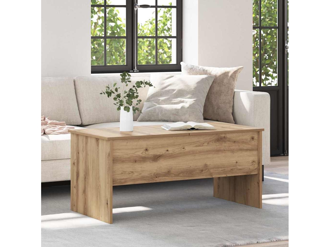Vidaxl Mesa De Centro Carvalho Artesanal 102 X 50,5 X 46,5 Cm