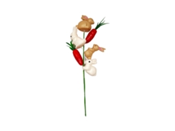 Decoração de Páscoa com Ramo de Flores e Coelho LAXISCREED