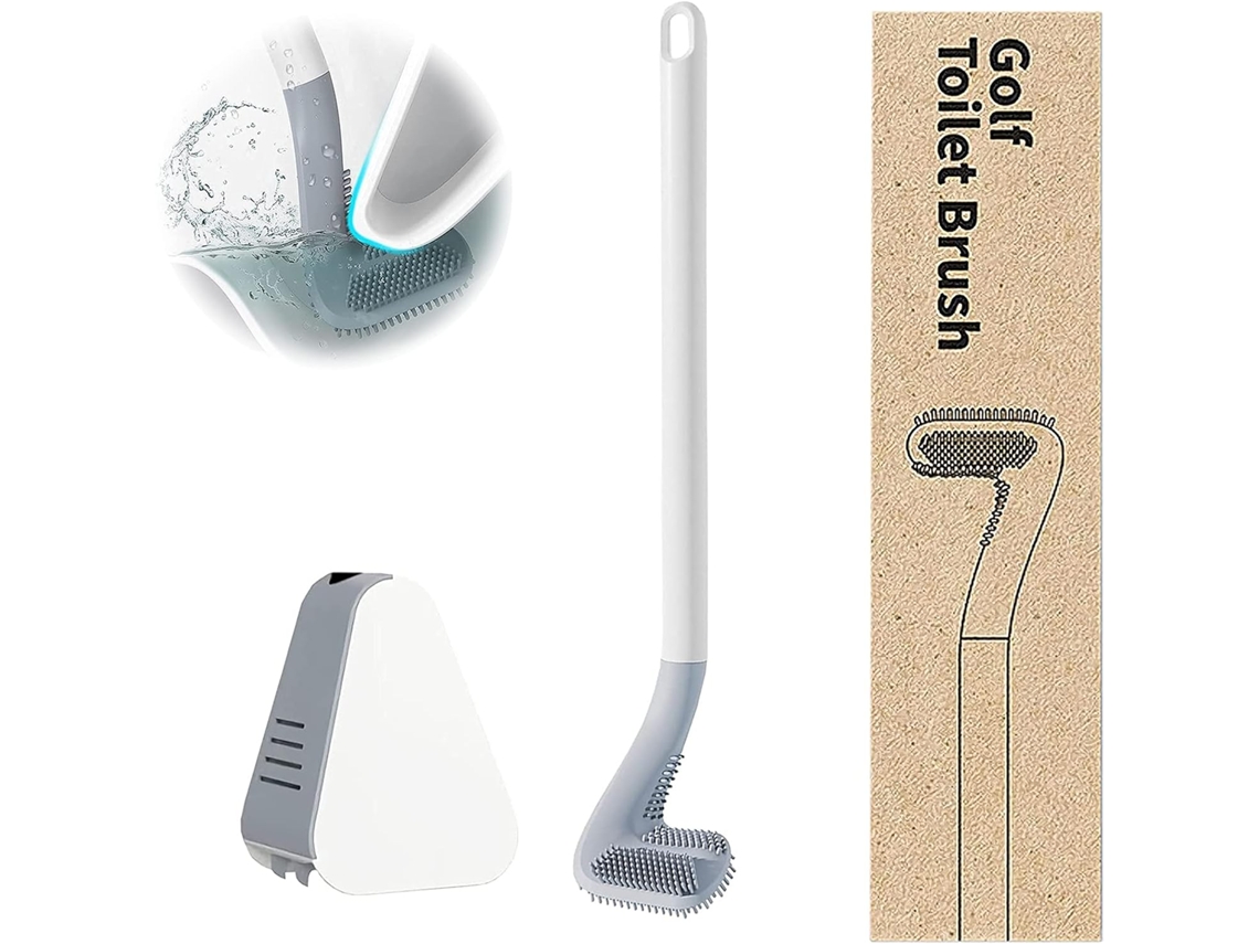 Escova Sanitária de Silicone para Golfe com Cabo Longo e para Parede AQUAFORGE