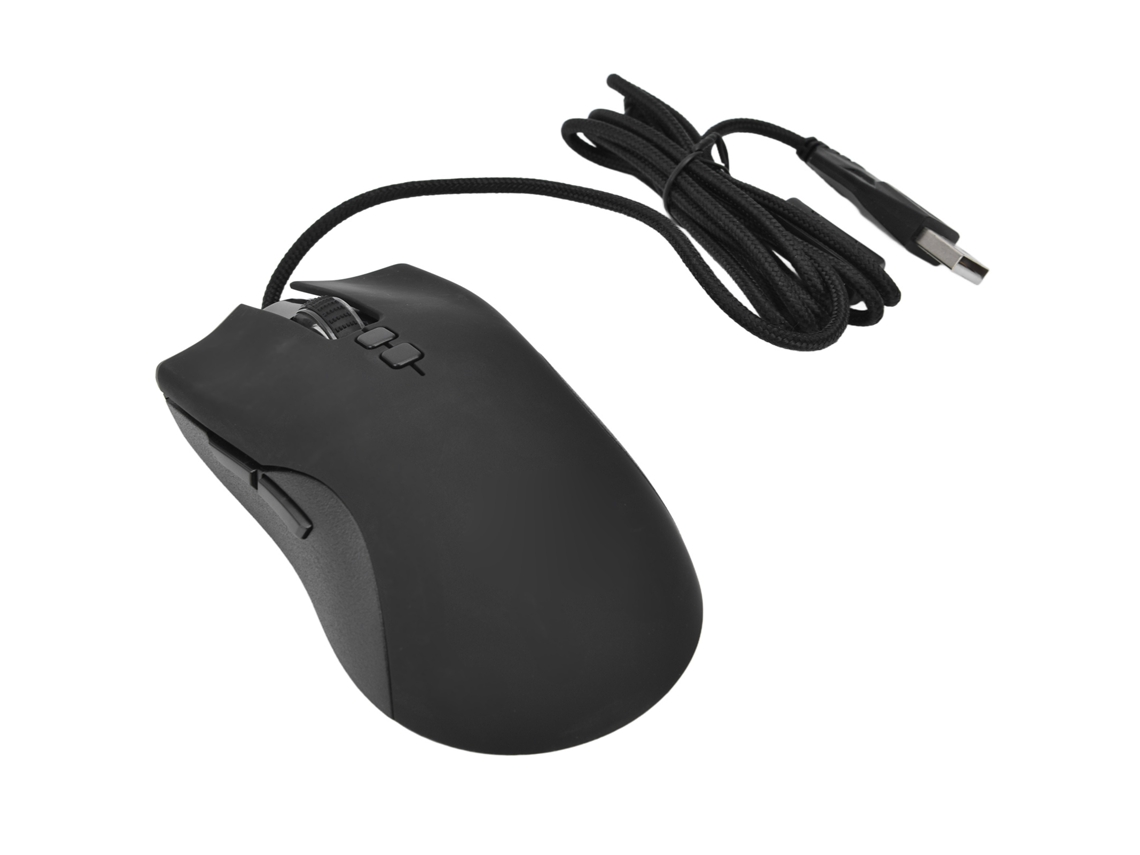 Aetheria mouse com Fio para Jogos 6400dpi 6 Níveis Dpi Luz Rgb Design Ergonômico Preto