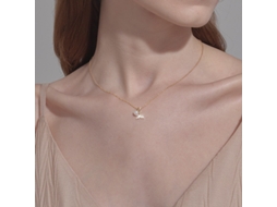 Colar Rabo de Peixe com Pérolas em Prata de Lei 925 , Design Requintado e Sofisticado, Moderno e Elegante com Detalhes em Diamante. MDUG (dourada)