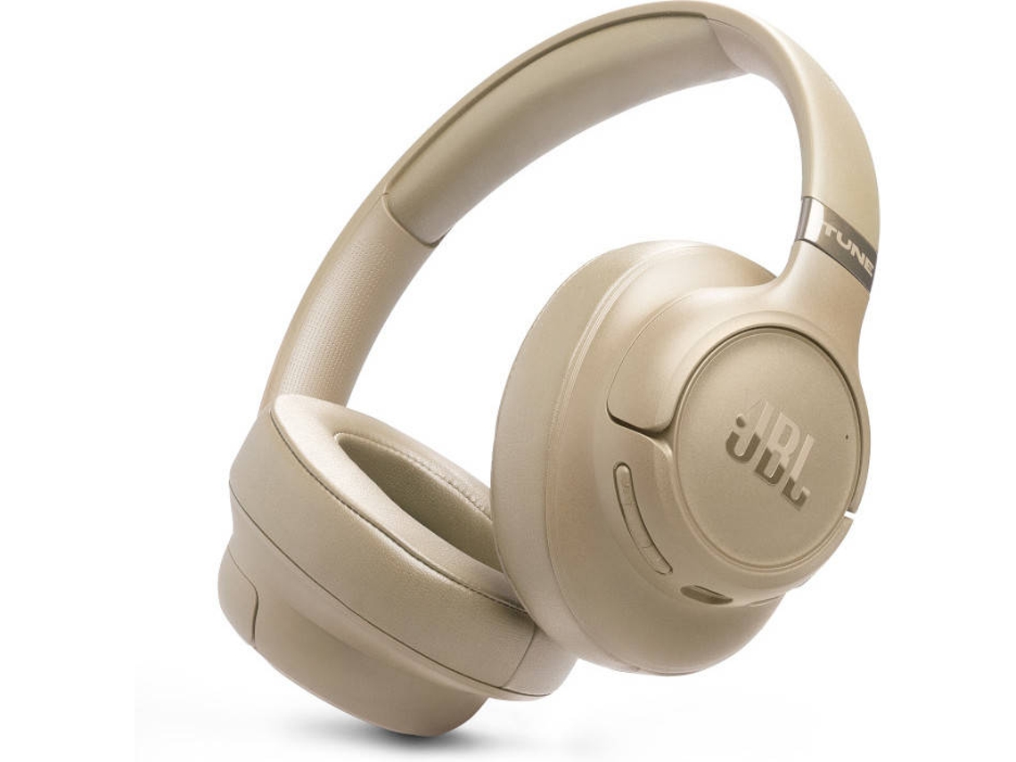 Auscultadores Bluetooth JBL T780NCBEG (Over Ear -  Microfone - Bege)