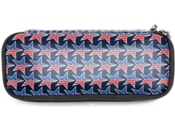 Porta-lápis com design patriótico americano e grande capacidade, com estrelas, organizador de maquiagem, ideal para maquiagem.