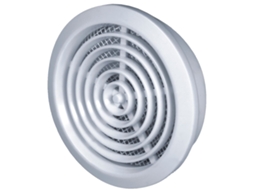 Grelha de Ventilação Redonda Branca para Porta de 80 mm de Diâmetro em Carpintaria