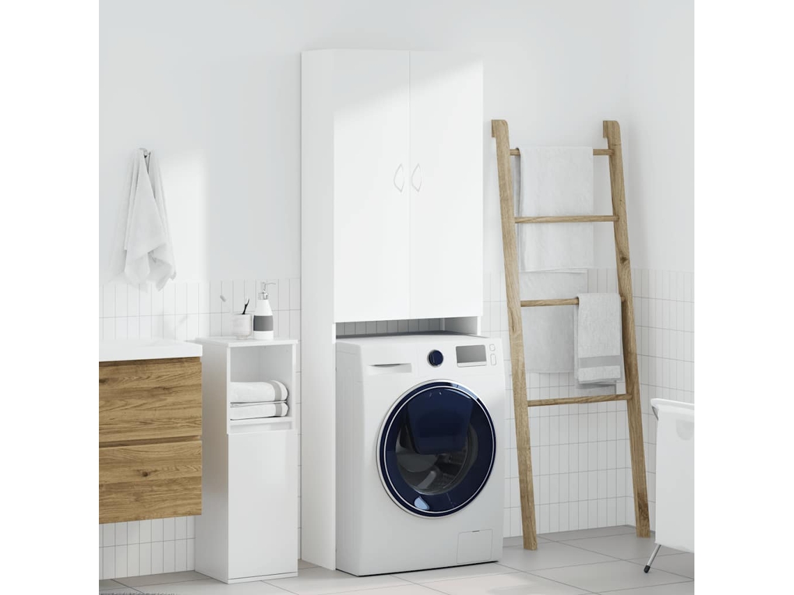 Vidaxl Armário Máquina De Lavar Roupa 64x25,5x190 Cm Branco