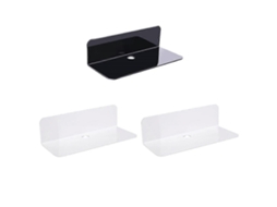 Conjunto de 3 suportes de parede flutuantes em acrílico AQUAFORGE