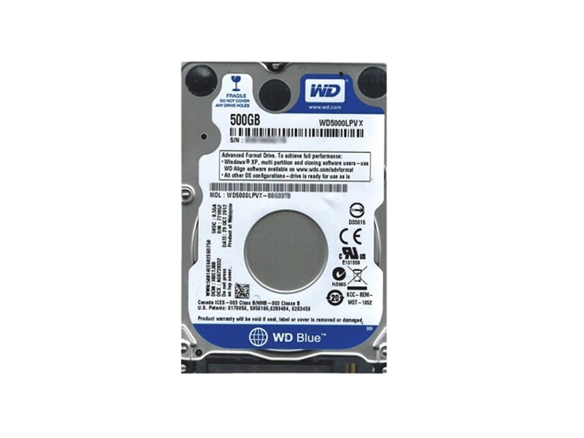 Disco HDD Interno WD WD5000LPVX (500 GB - SATA - 5400 RPM)
