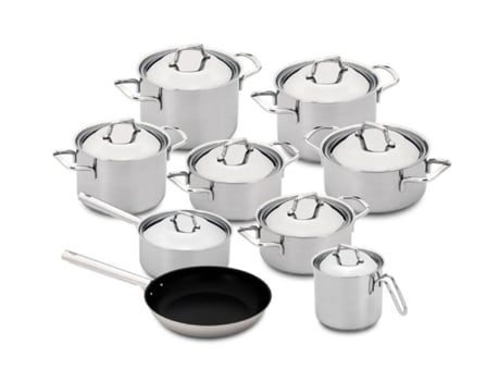 Trem de Cozinha com 9 Peças Silampos UTILINOX Alfama (Inox 18/10)