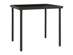 Vidaxl Mesa De Jantar Para Exterior 80x80x72 Cm Vidro E Aço Antracite