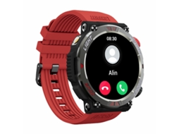 Aetheria lokmat Zeus 5 Pro Relógio Inteligente Sport Outdoor com Lanterna Bússola Bluetooth Vermelho