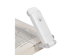 Luz de Leitura Recarregável Via Usb com 2 Níveis Brilho Ajustáveis​​ e Cor Branca BRILVIBERA
