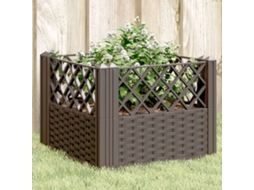 Vidaxl Vaso/floreira De Jardim C/ Estacas 43,5x43,5x43,5cm Pp Castanho