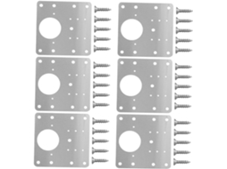 Conjunto De 6 Placas Reparo Aço Para Armários Cozinha Com Fixação