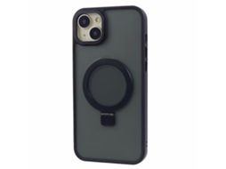 Suporte Casa Magsafe Para Iphone 14 Pele Sintética Preto