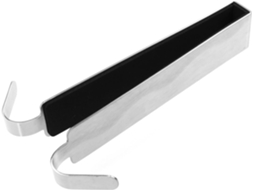 Gancho De Dupla Face Para Porta Vidro, 17 Cm, Em Aço Inoxidável