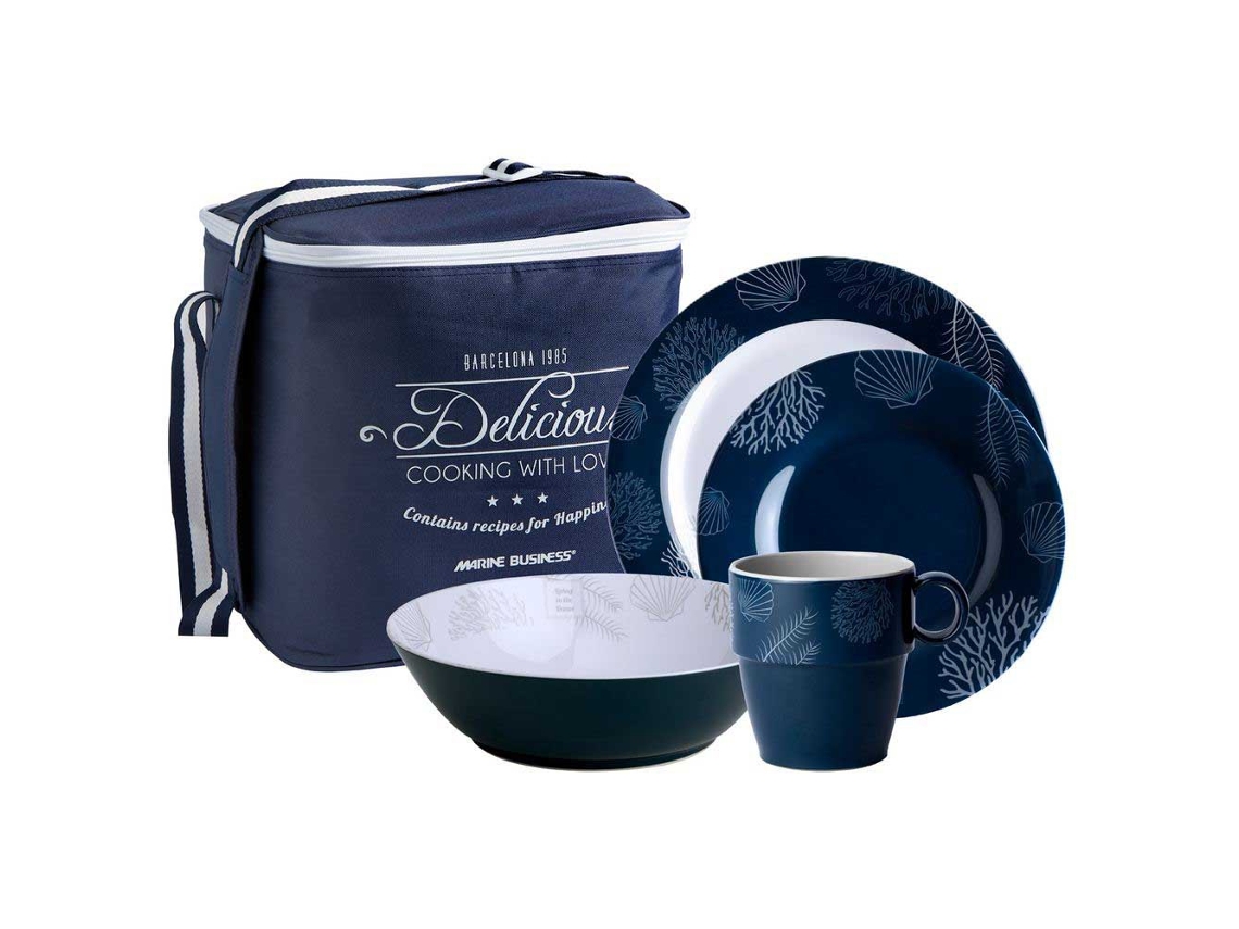 Conjunto de Talheres Living 24 Peças Transparentemarine Business