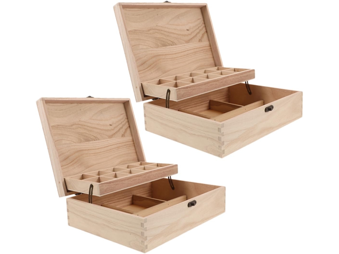 Conjunto de 2 Caixas de Joias de Madeira GOKOCO