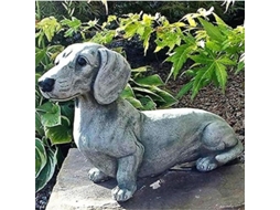 Estatua De Perro Resina Para Jardín, Bulldog Francés Y Dachshund, Decoración Exterior E Interior