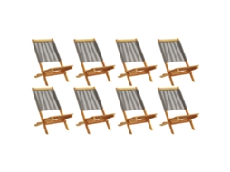 Folding Chair, Folding Chairs Vidaxl Cinzeto Madeira (n/a)