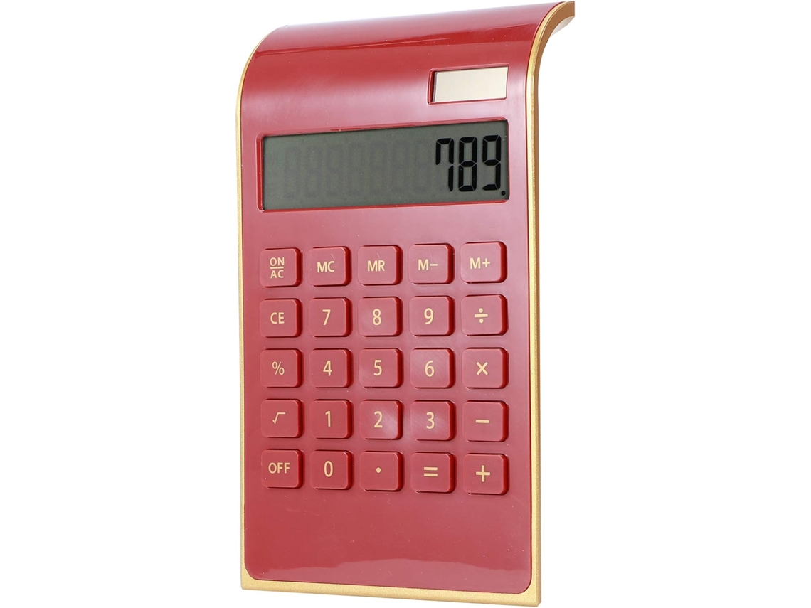 Calculadora Solar Portátil de 10 Dígitos com Tela Lcd Inclinável, Fina e Elegante, Calculadora Financeira, Durável BRILVIBERA