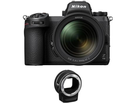 Máquina Fotográfica Mirrorless NIKON Z6 II Preto + Objetiva Z 24-70mm F4 S + Adaptador NIKON FTZ