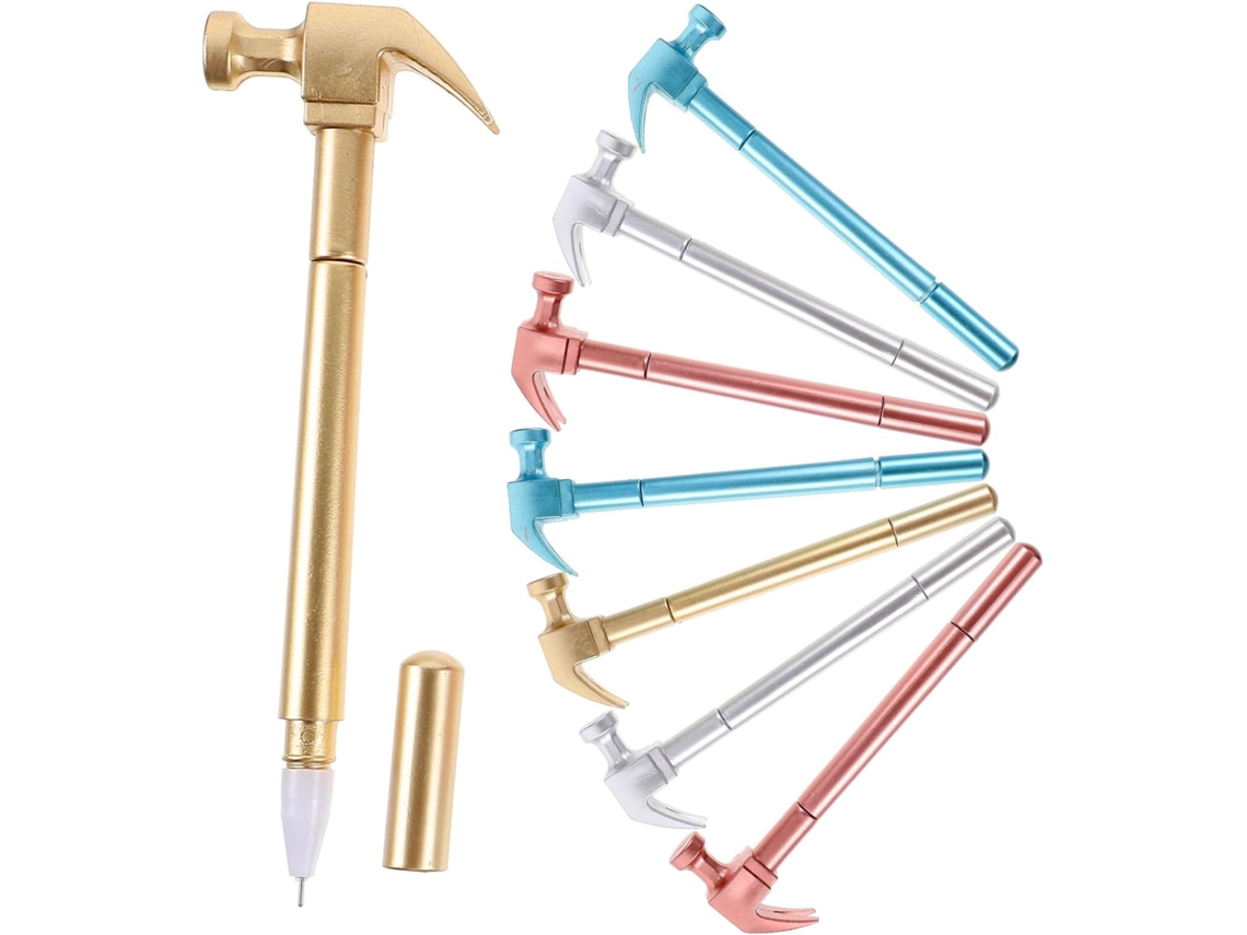 Conjunto De 16 Canetas Em Gel Formato Martelo, Ideais Para Estudantes