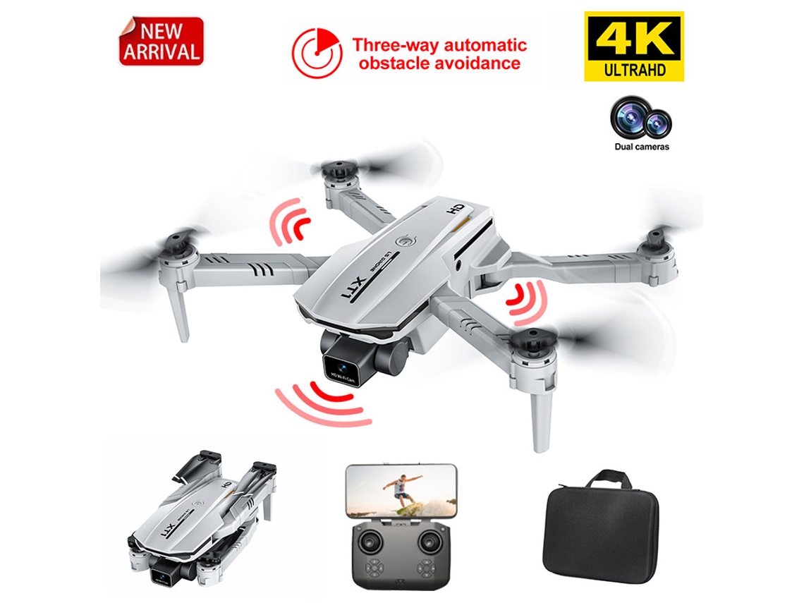 Xt1 Mini Drone com Câmera Dupla 4K 3 Baterias Duração Da Bateria: 15 Min Branco