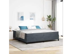 Vidaxl Estrutura Da Cama Cinza Escuro 200 X 200 Cm Tecido