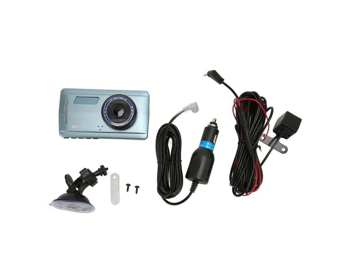 Câmera De Carro Dash Cam Com Lentes Duas 1080p Hd Ângulo Largo 170 Graus Visão Noturna E Tela 4.5 Polegadas