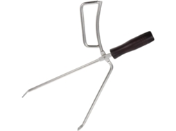 Pinça Para Carvão Em Aço Inoxidável Toddmomy Com Cabo De Madeira Faia, Acessório Ergonômico Para Churrasco Ao Ar Livre