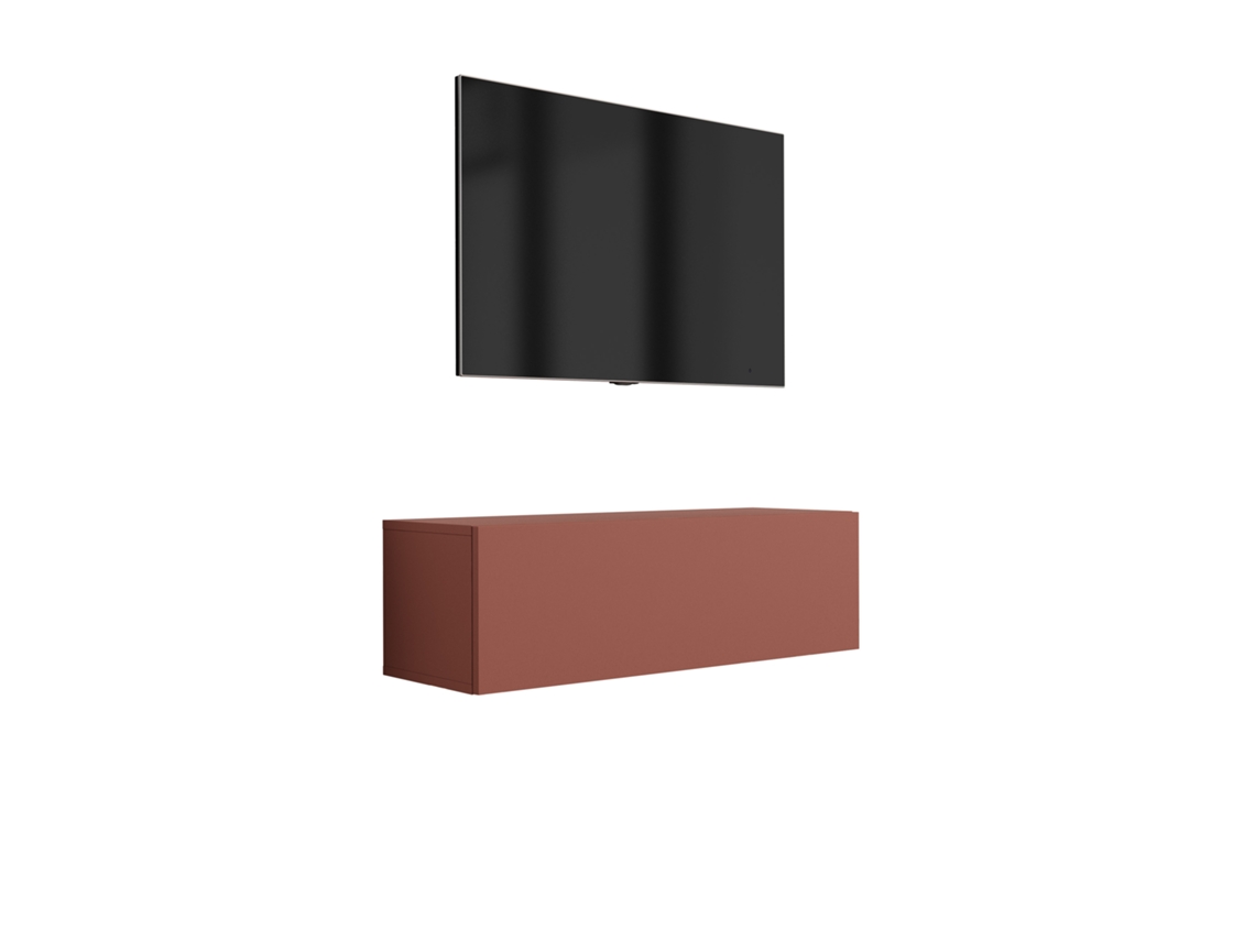 Móvel Tv : Vermelho Tijolo, 100 X 34 X 32 Cm 3E 3XE LIVING.COM