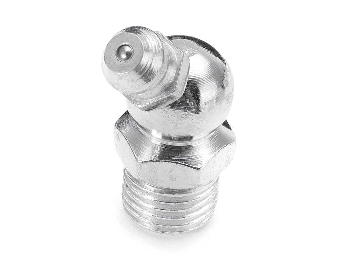 Yuru 130pcs Conjunto de Bichas de Graxa Hidráulica Metal Galvanizado com Especificações M6 M8 M10 Bsp Unf 45°
